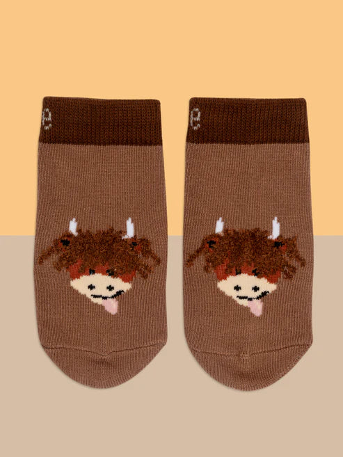 Blade & Rose Neutral Hamish Highland Cow Socks