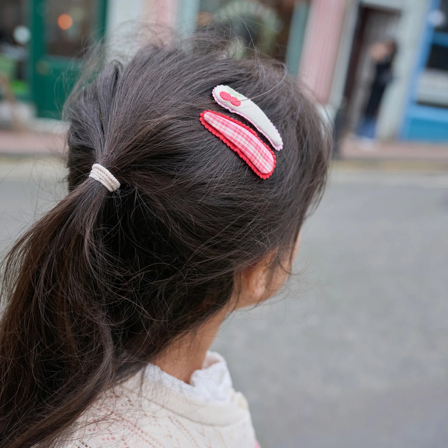 Rockahula Cherry Dreams Fabric Hair Clip Set 4pc
