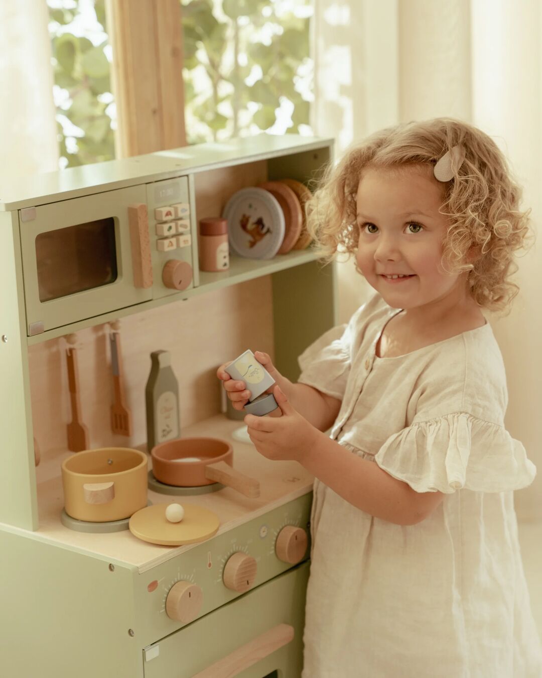 Little Dutch Wooden Play Kitchen Mint & Accessories