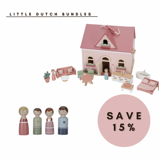 Little Dutch Small Dollhouse + Figures Bundle