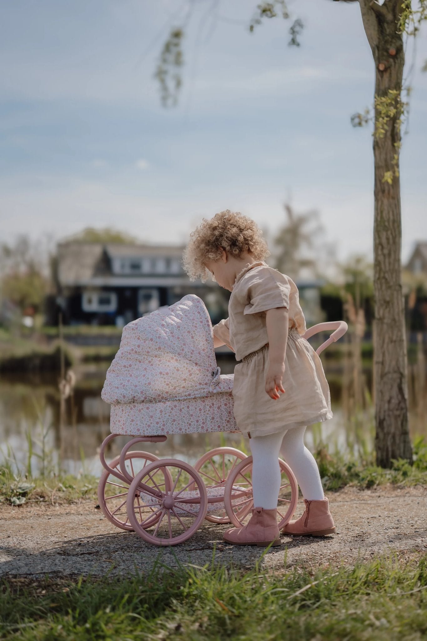 Little Dutch 2Pc Doll Bundle with Lily Doll & Big Metal Pram