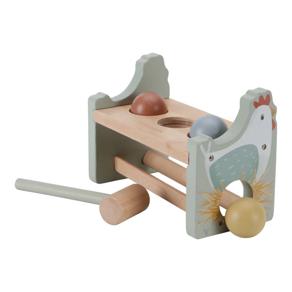 Little Dutch Pounding Bench With Rolling Balls- Little Farm