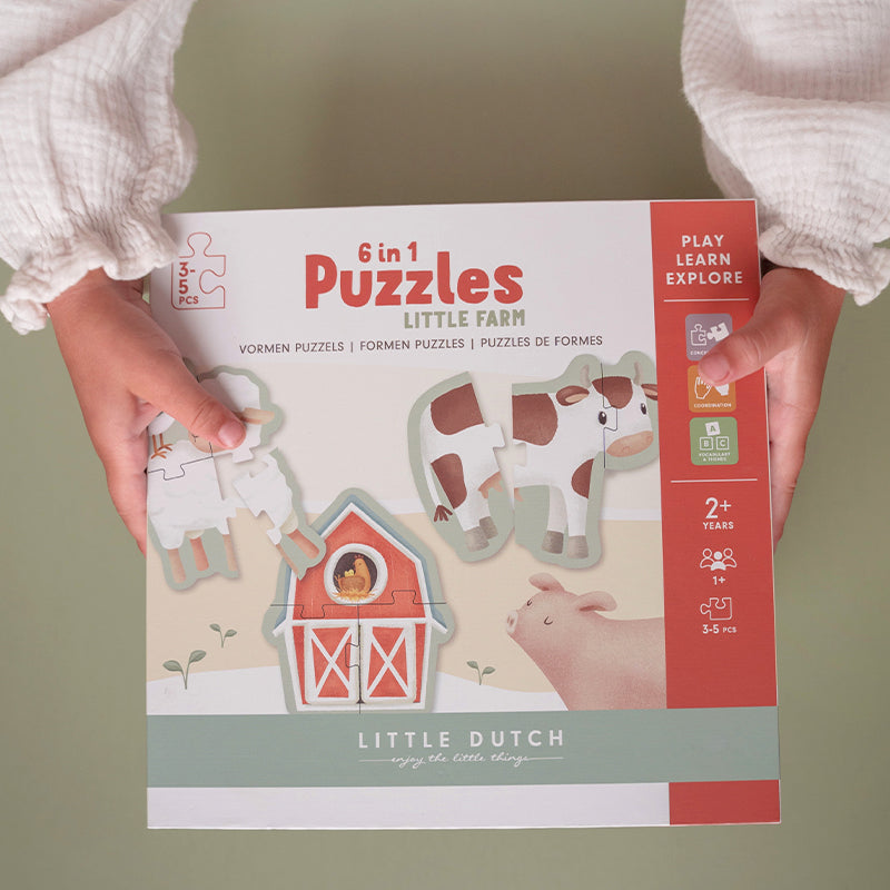 Little Dutch 6 in 1 Puzzles- Little Farm