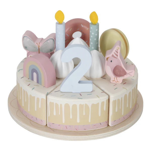 Little Dutch Wooden Birthday Cake- Pink