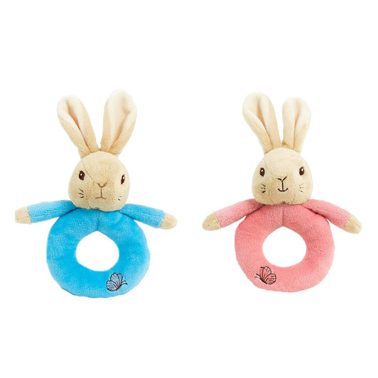 Rainbow Designs Peter Rabbit & Flopsy Bunny Ring Rattles