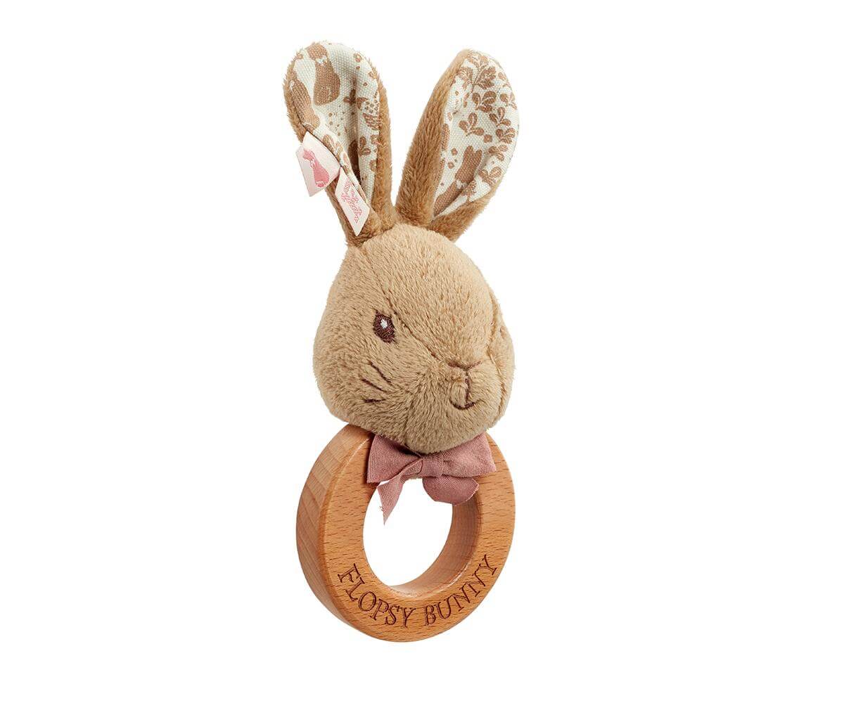 Rainbow Designs Flopsy Wooden Ring Rattle