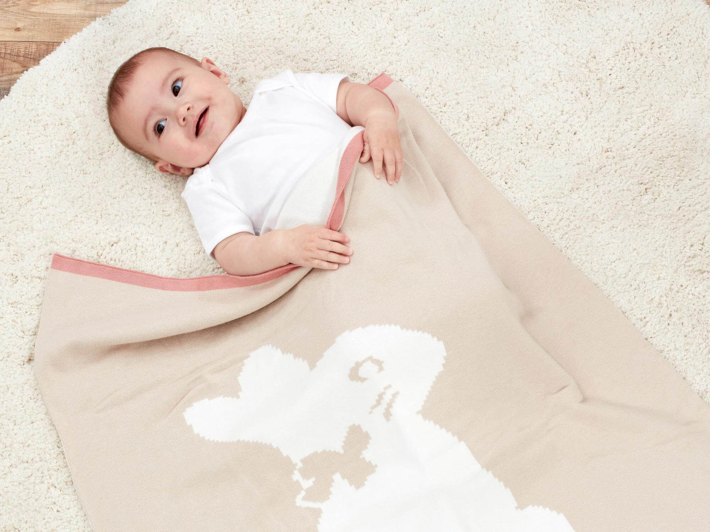 Rainbow Designs Flopsy Bunny Signature Knitted Blanket With Soft Toy
