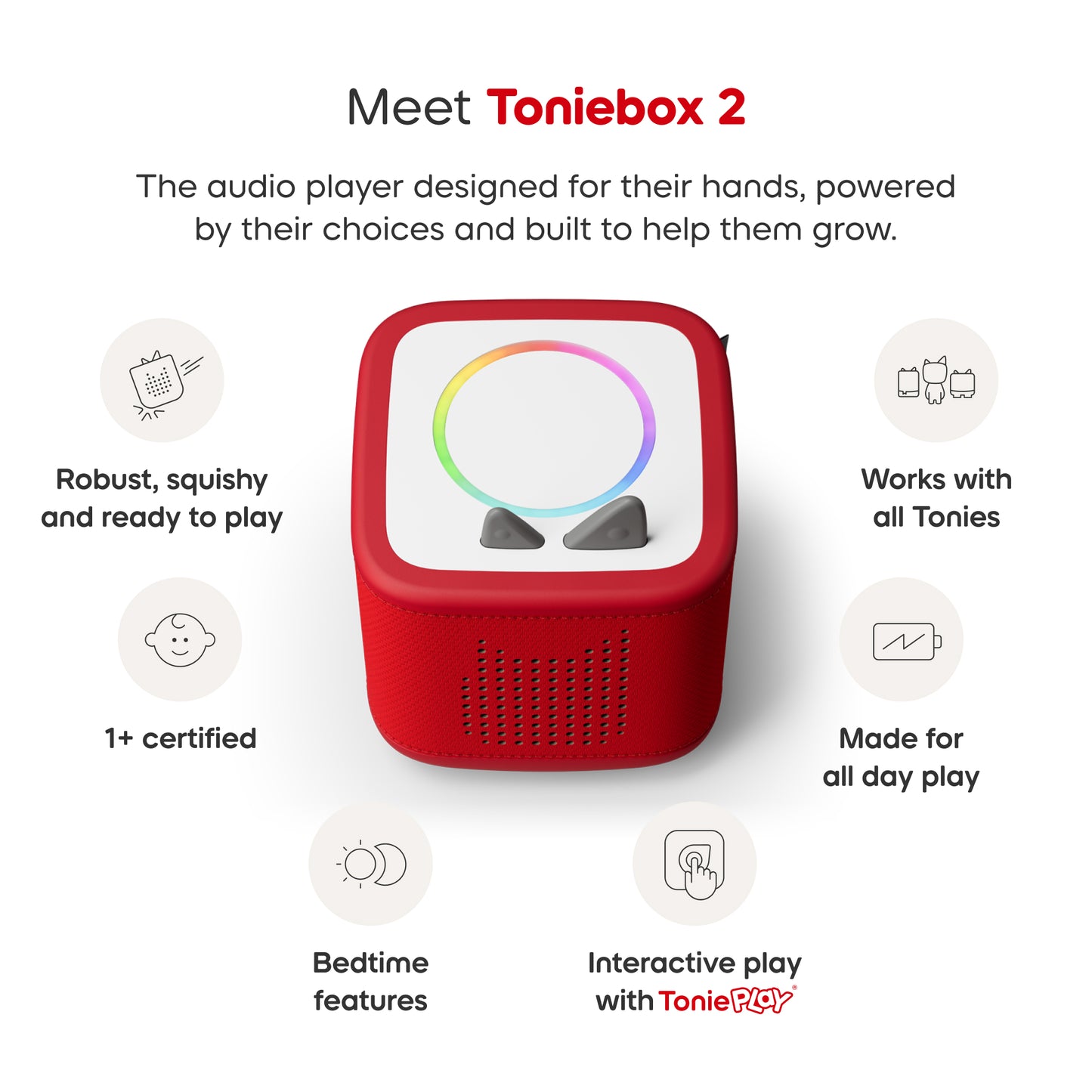 Tonie Toniebox 2 Play Set with Lion King- Sunset Red