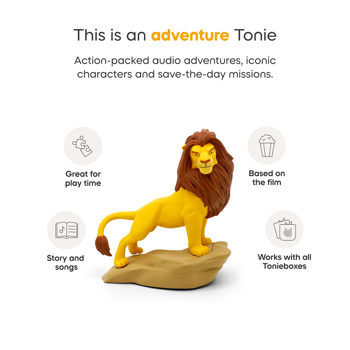 Tonie Toniebox 2 Play Set with Lion King- Sunset Red
