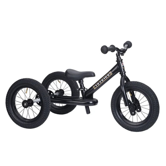 Trybike 2-in-1 Steel Balance Bike & Trike Black