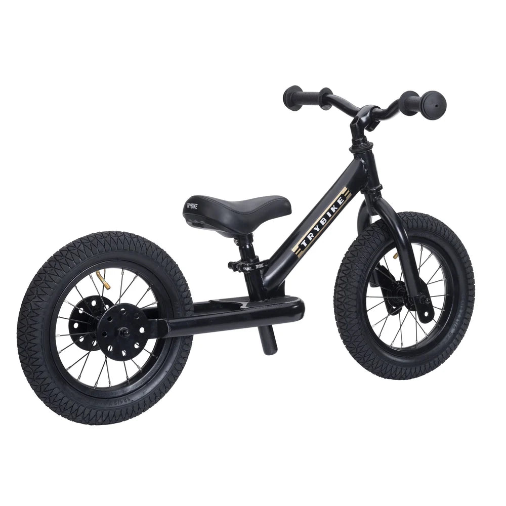 Trybike 2-in-1 Steel Balance Bike & Trike Black