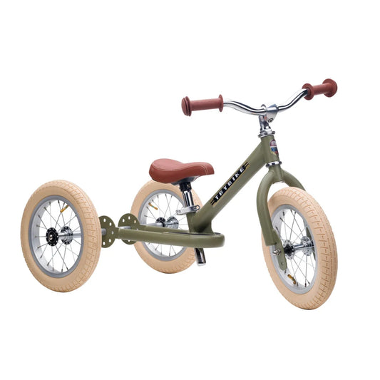 Trybike 2-in-1 Steel Balance Bike & Trike Green