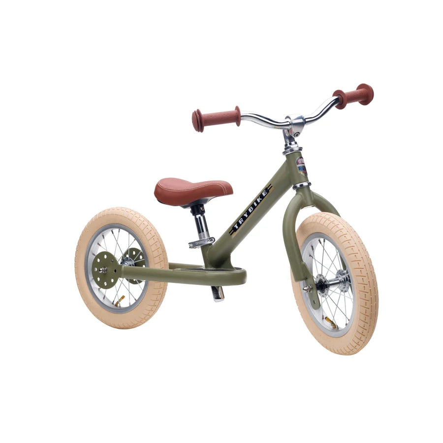 Trybike 2-in-1 Steel Balance Bike & Trike Green