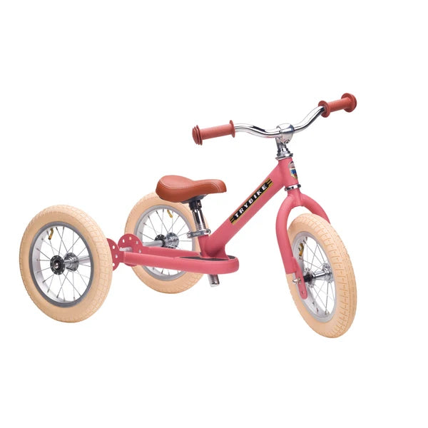 Trybike 2-in-1 Steel Balance Bike & Trike Pink