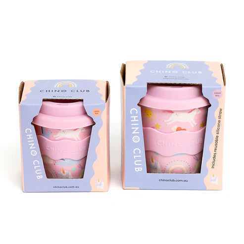 Chino Cup Pink Unicorn 4oz Babychino Cup
