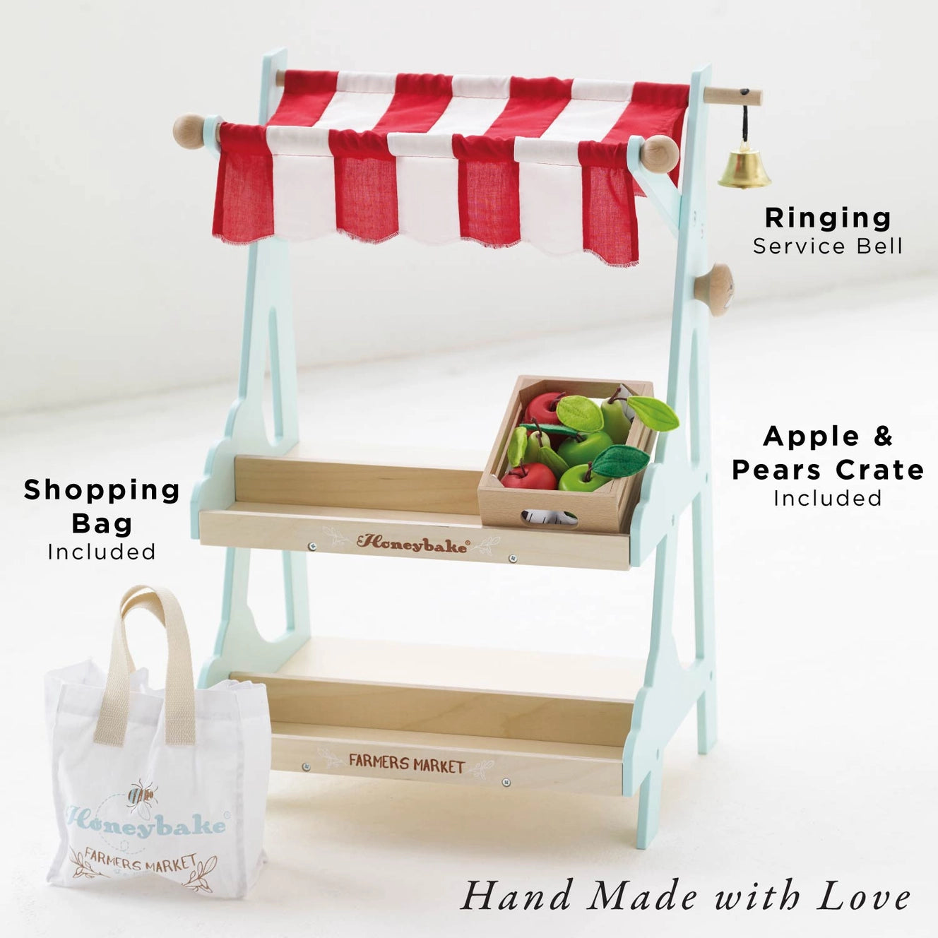 Le Toy Van- Wooden Market Stall with Accessories