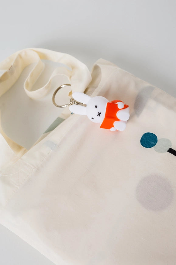 Miffy With Book Keyring- Red 6cm