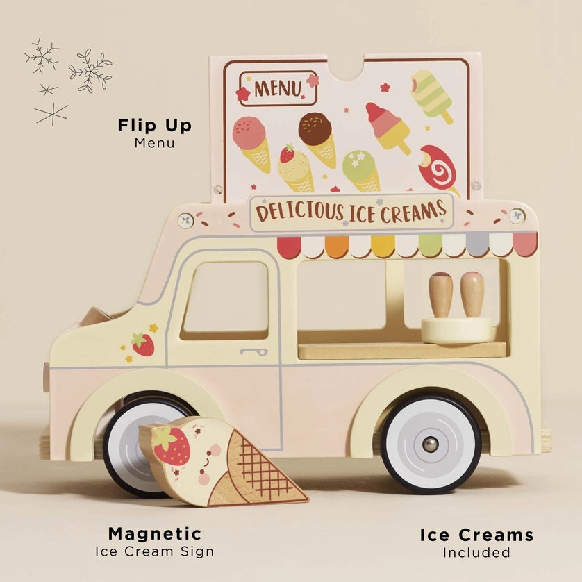 Le Toy Van Wooden Ice Cream Van & Accessories