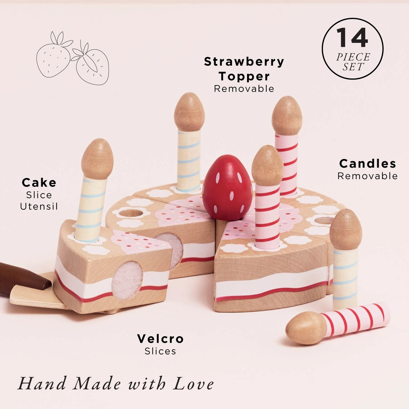 Le Toy Van- Sliceable Birthday Cake & Candles