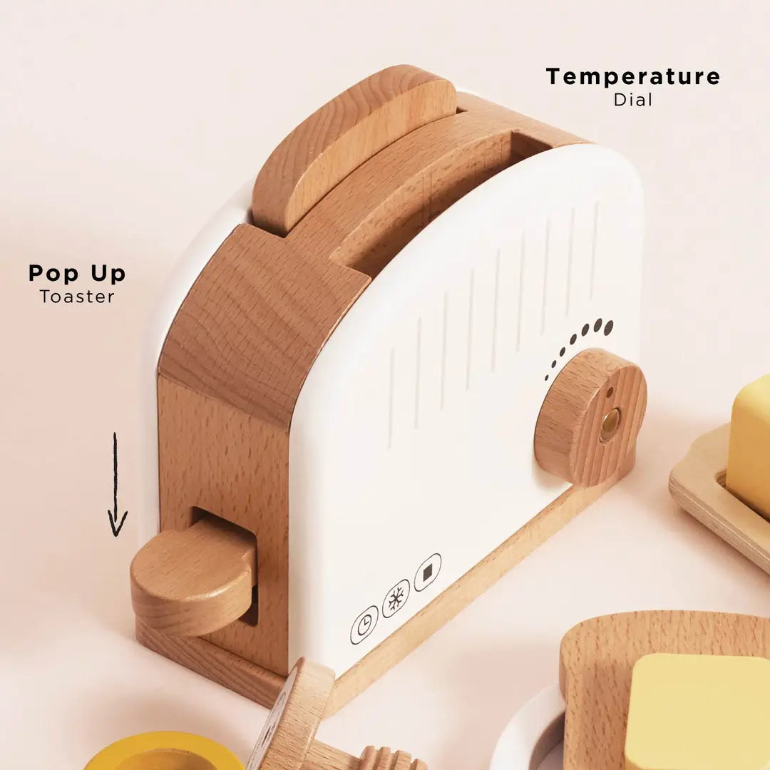 Le Toy Van Wooden Pop-Up Toaster & Breakfast Set