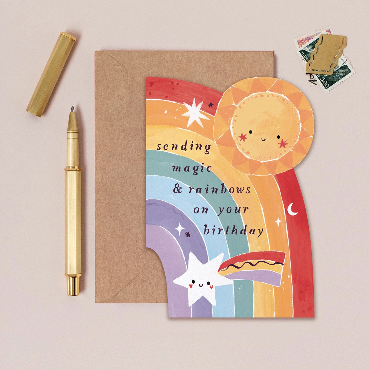 Sister Paper Co. Children's Rainbow Birthday Card