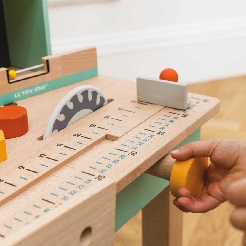 Le Toy Van Wooden Toy Work Bench & 12 Accessories
