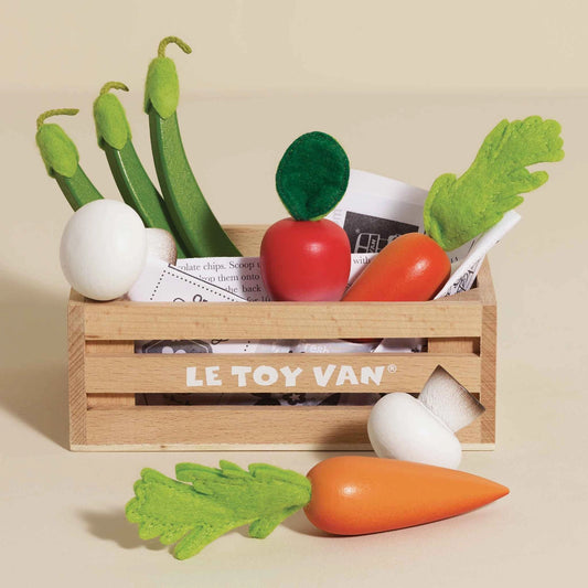Le Toy Van- Harvest Vegetables Wooden Food Crate