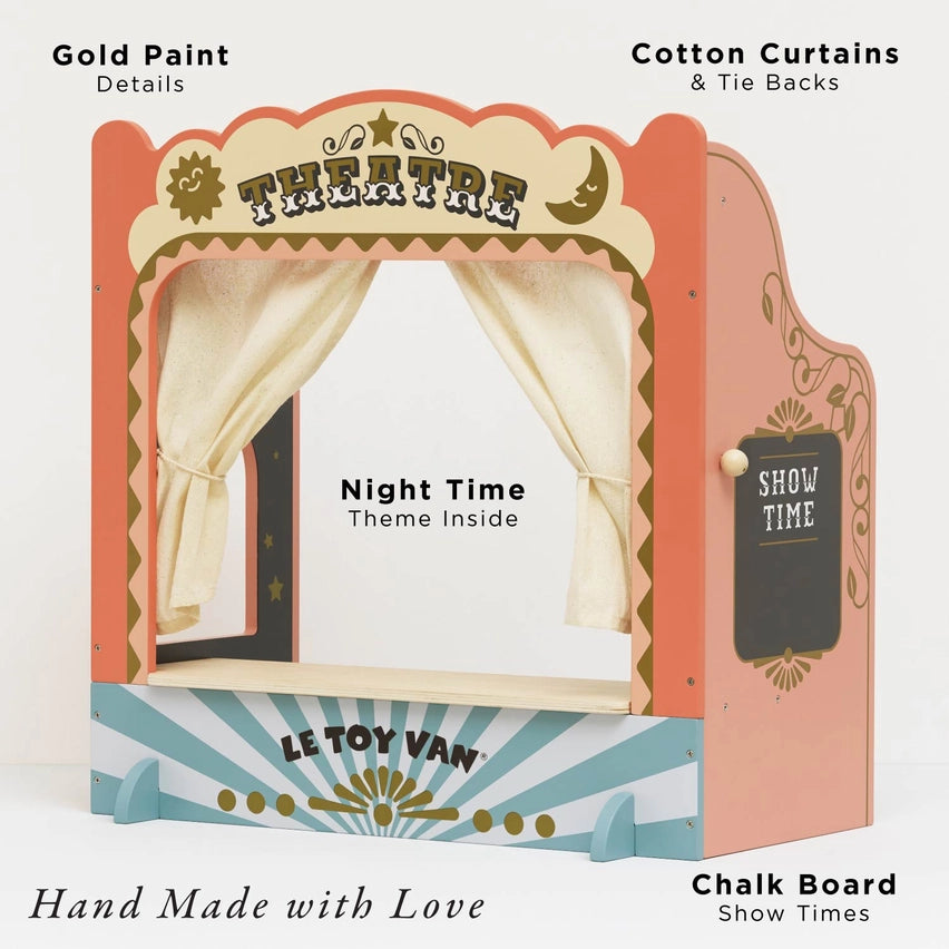 Le Toy Van Tabletop Puppet Wooden Theatre