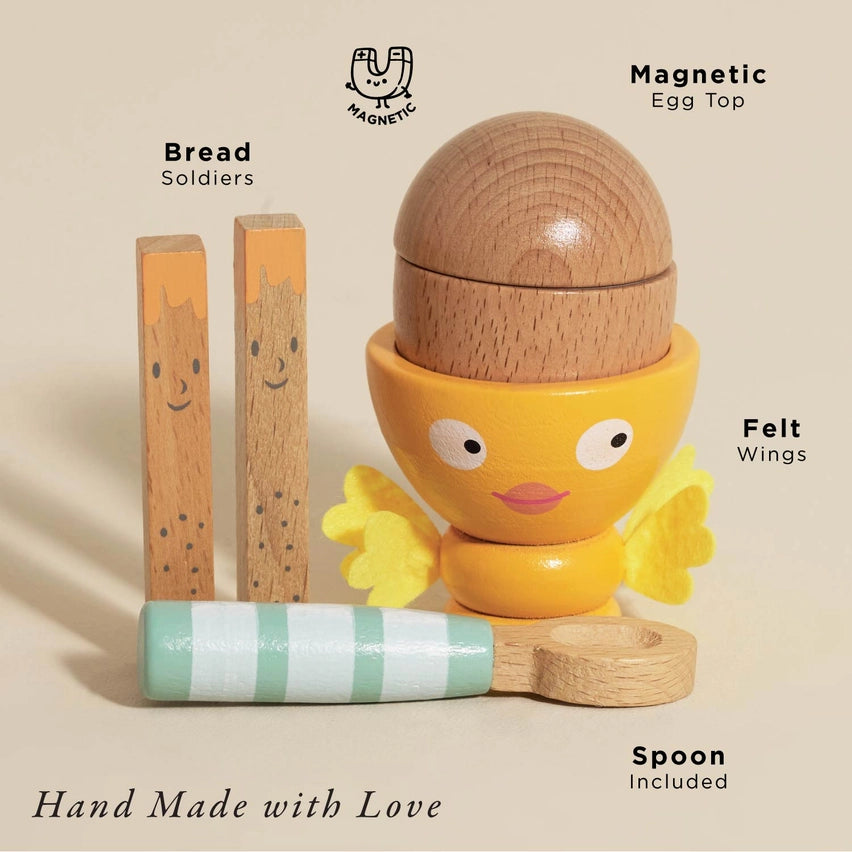 Le Toy Van Wooden Egg Cup & Soldiers Set