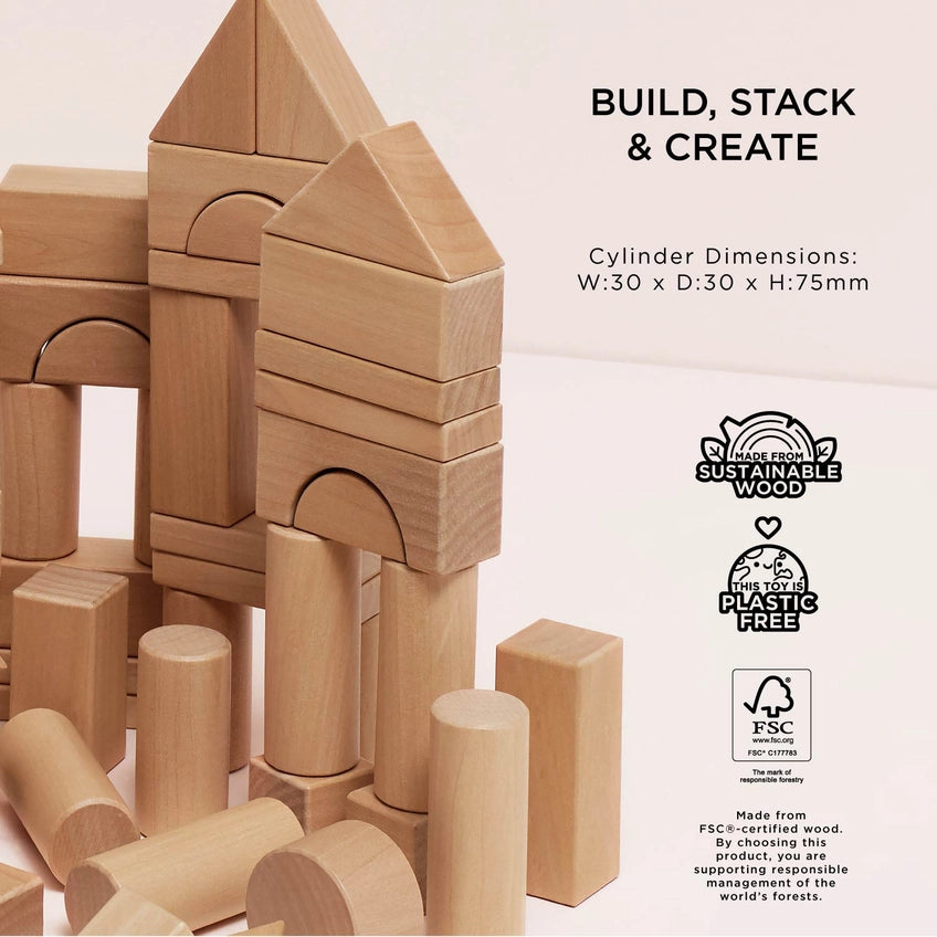 Le Toy Van Natural Wooden Building Blocks