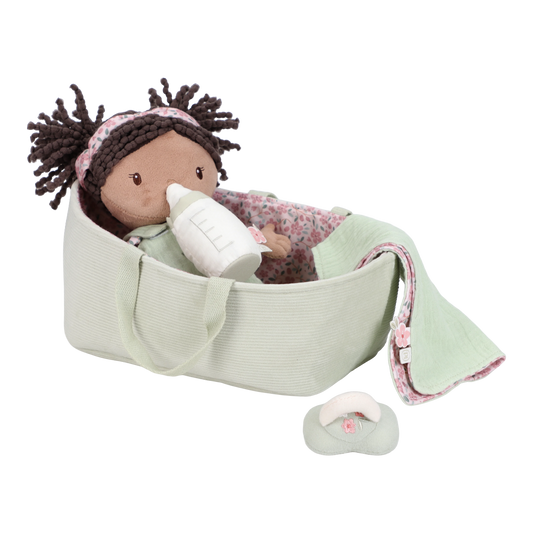 Little Dutch Baby Doll in Basket- Evi