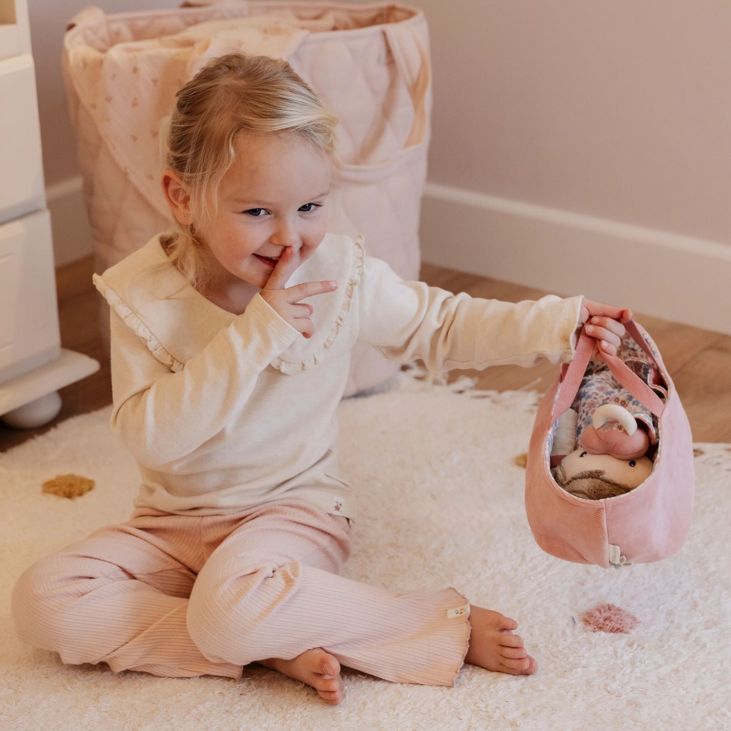 Little Dutch Baby Doll Rosa In Basket