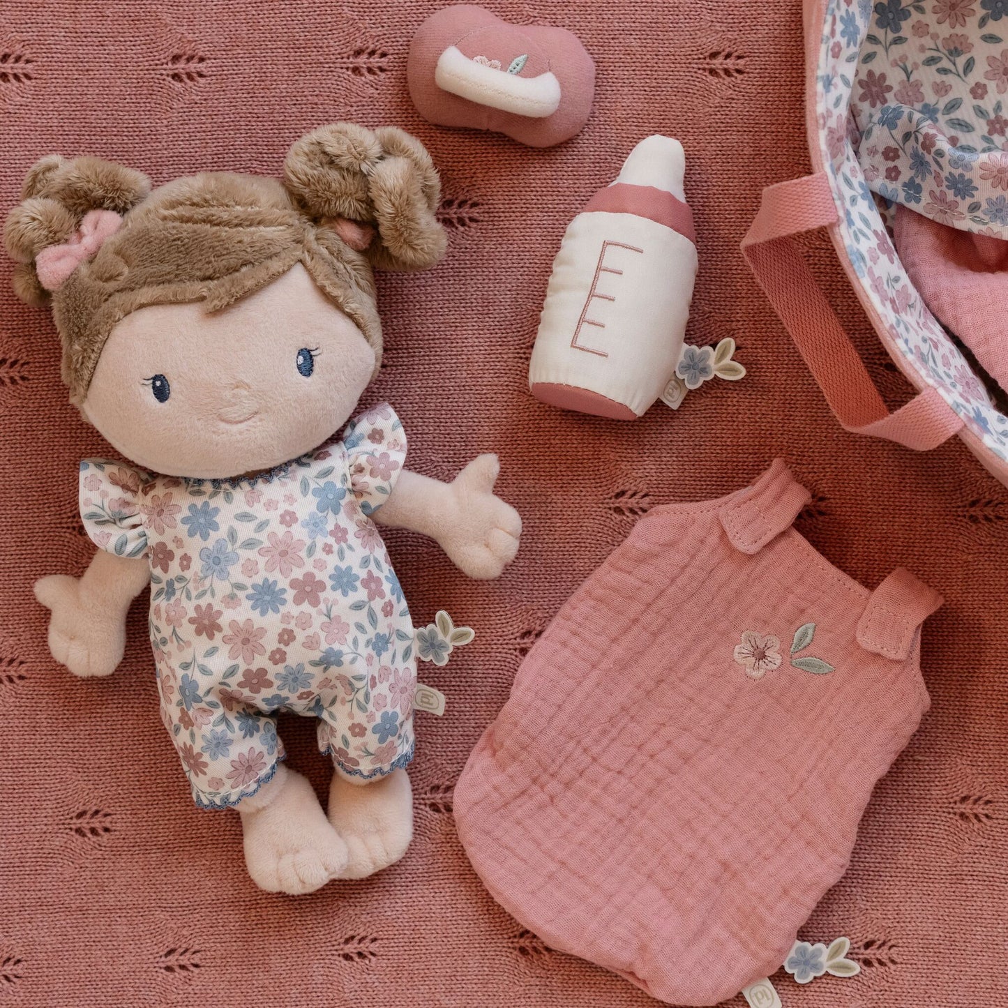 Little Dutch Baby Doll Rosa In Basket