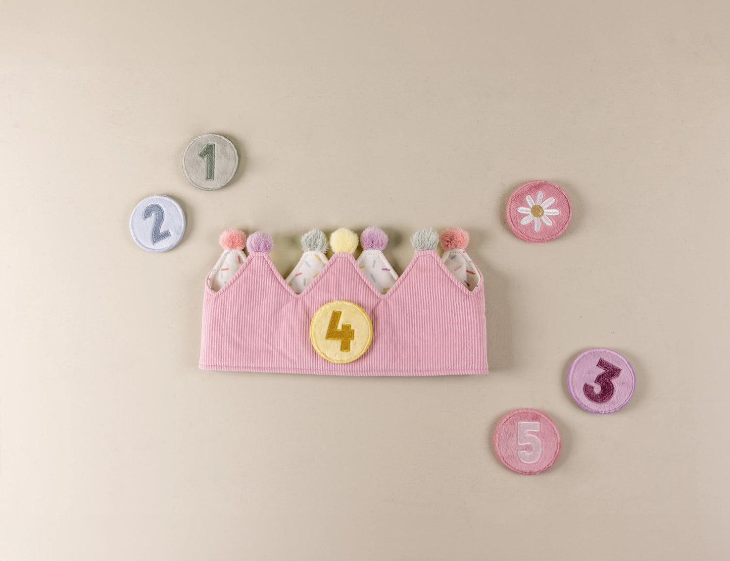 Little Dutch Birthday Crown With Numbers- Pink