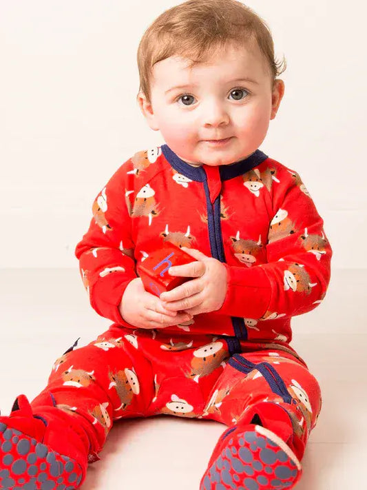 Blade & Rose Highland Cow Zip Up Romper