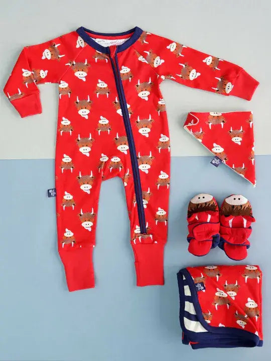 Blade & Rose Highland Cow Zip Up Romper