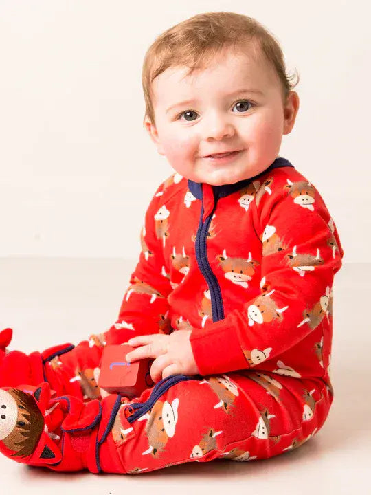 Blade & Rose Highland Cow Zip Up Romper