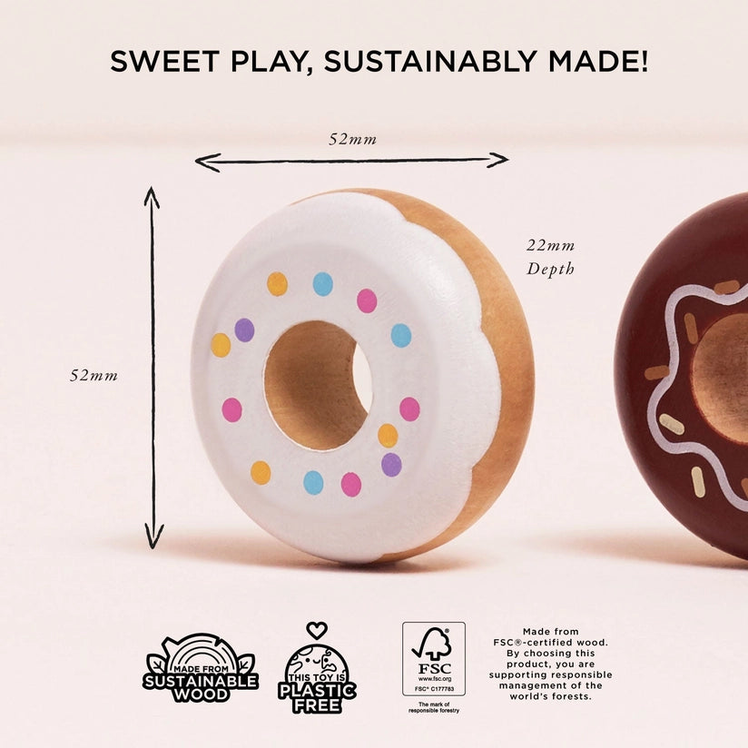 Le Toy Van Wooden Doughnuts Play Food Set