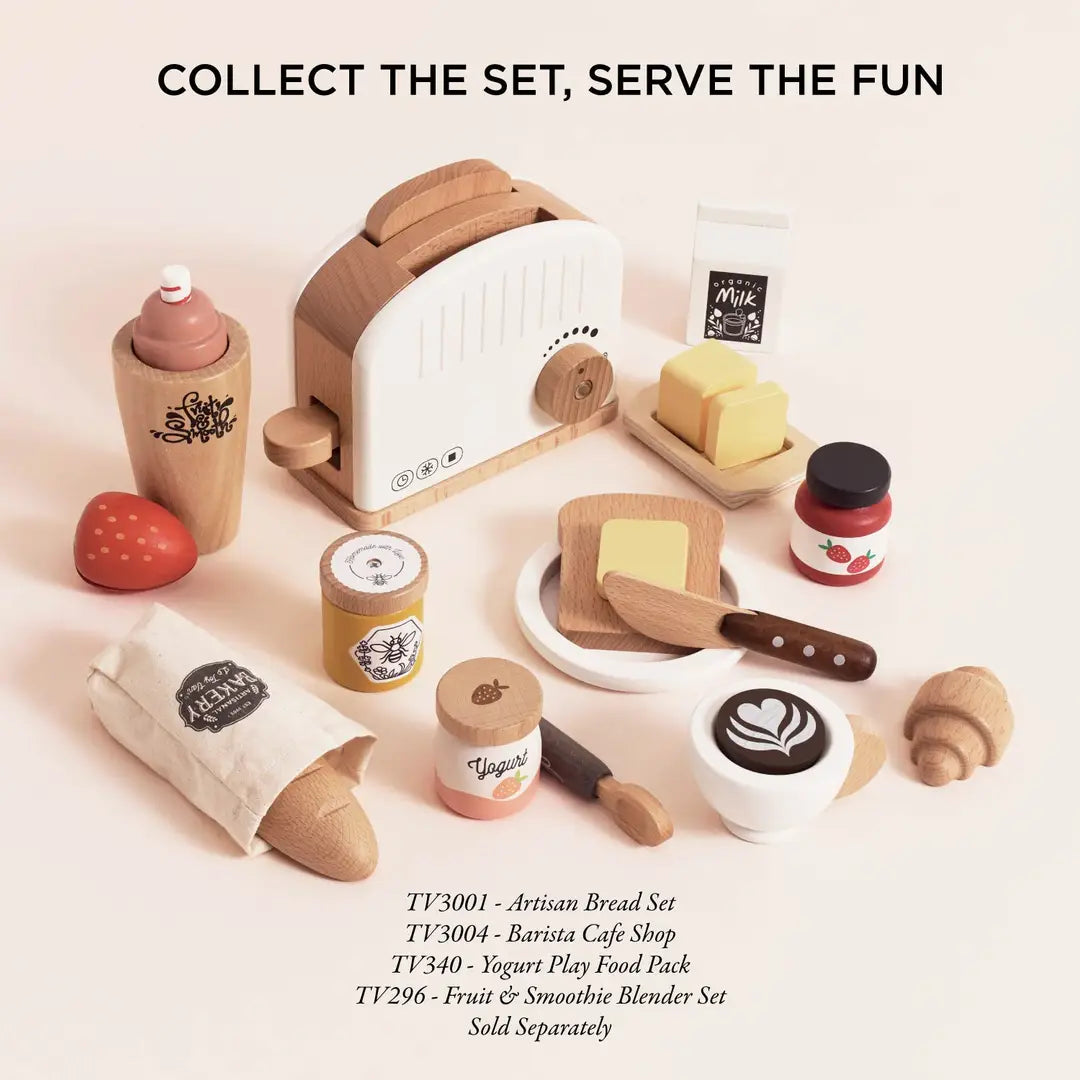 Le Toy Van Wooden Pop-Up Toaster & Breakfast Set