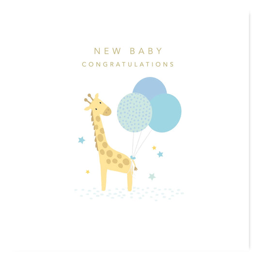 Klara Hawkins Cute Giraffe New Baby Card