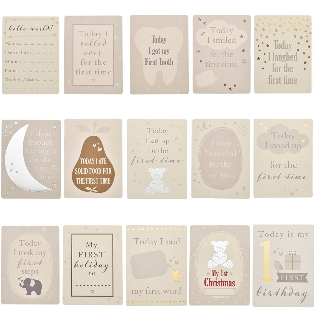 Bambino Little Star Baby Milestone Cards (30 cards)