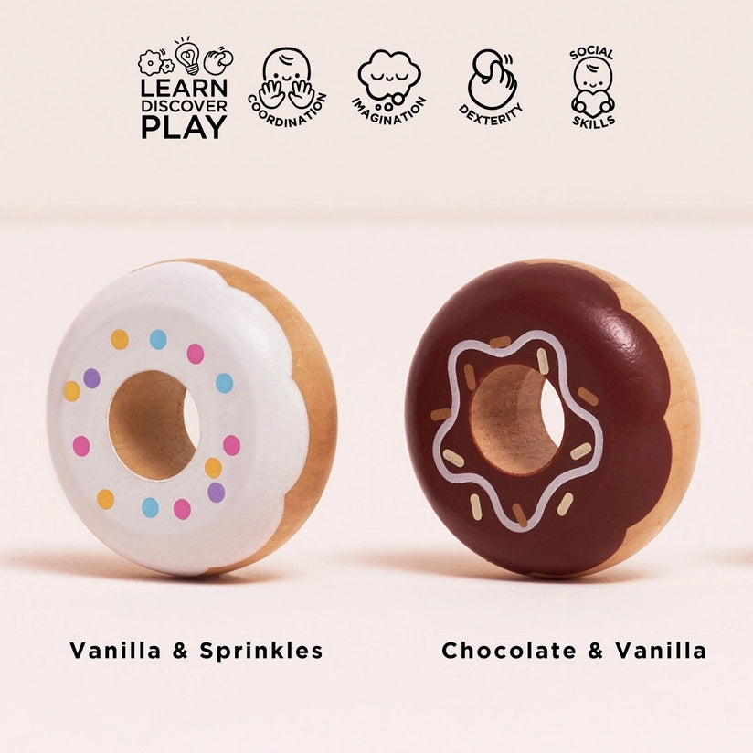 Le Toy Van Wooden Doughnuts Play Food Set