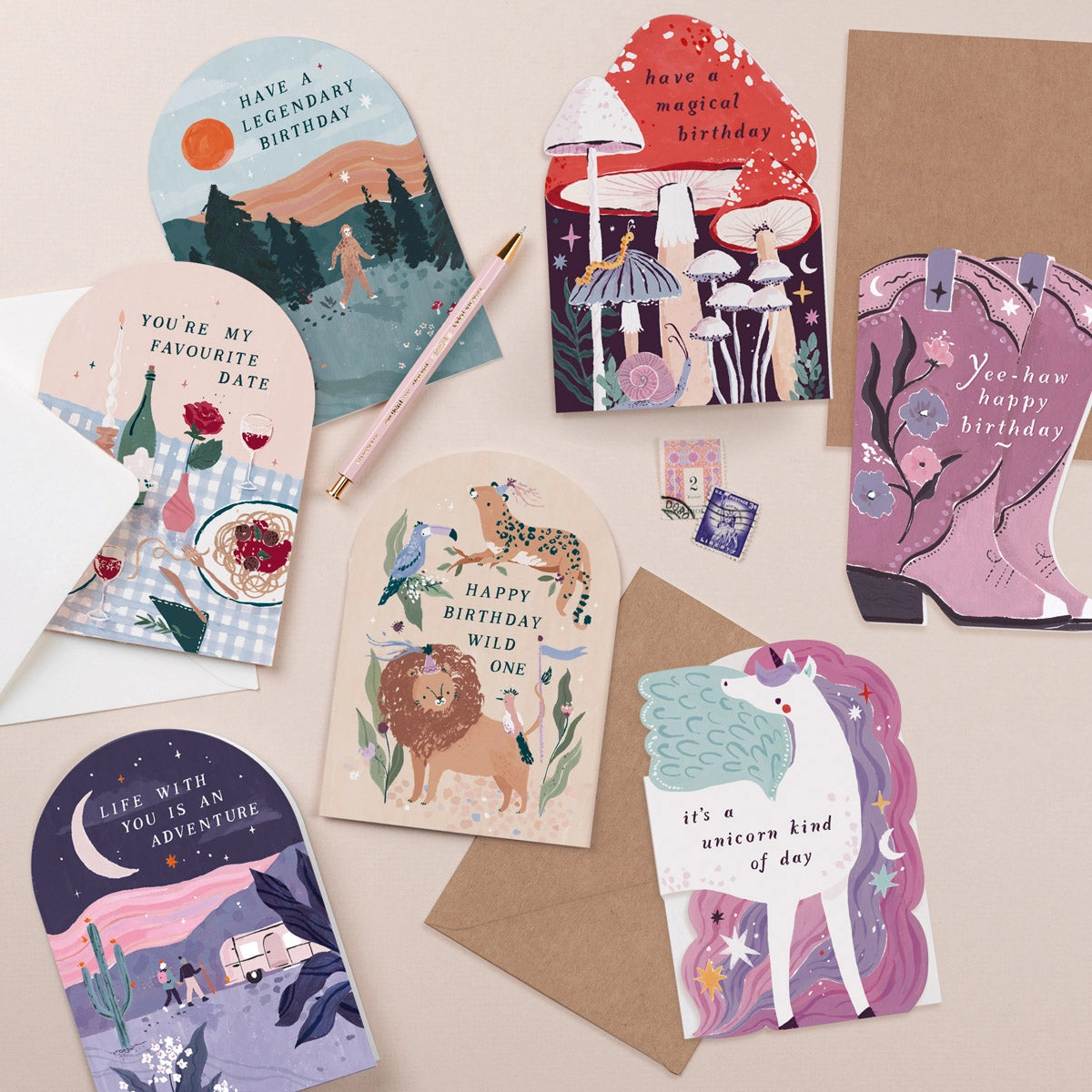 Paper Sister Co. Unicorn Birthday Card