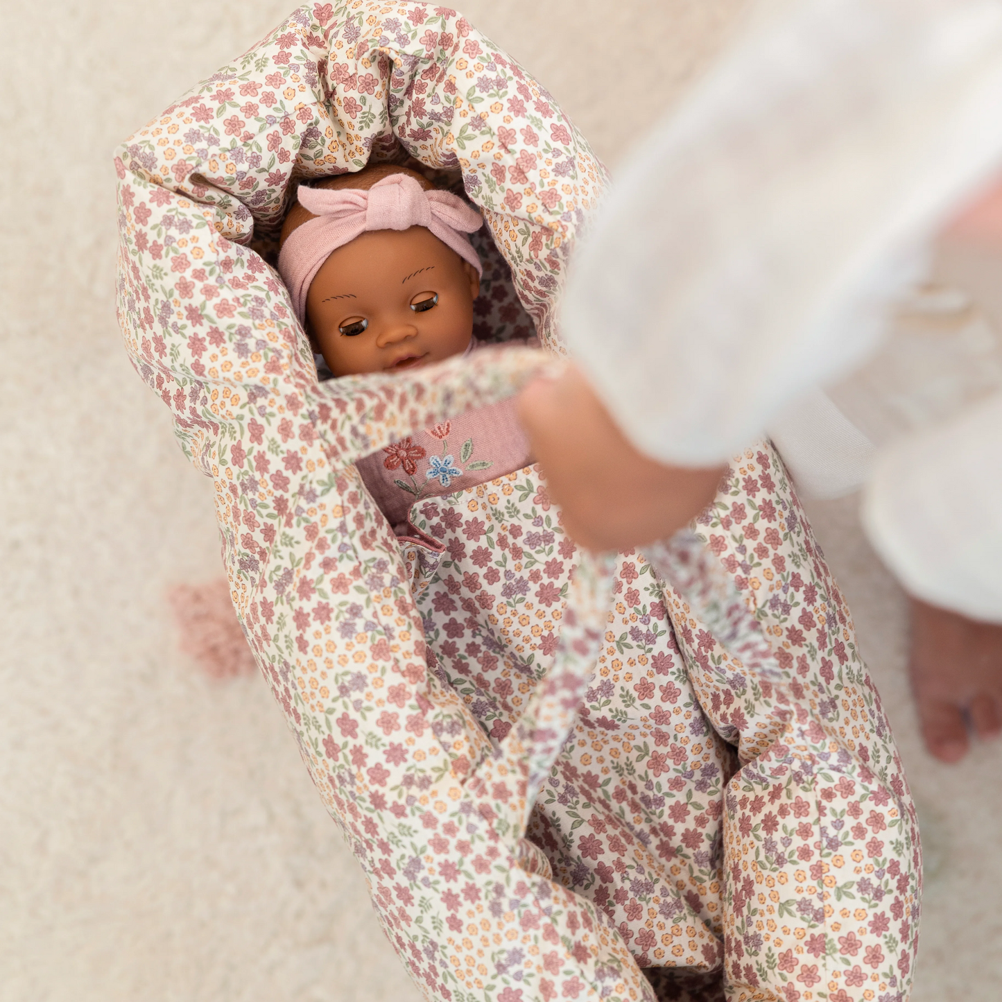 Little Dutch Doll Carry Travel Cot- Pink
