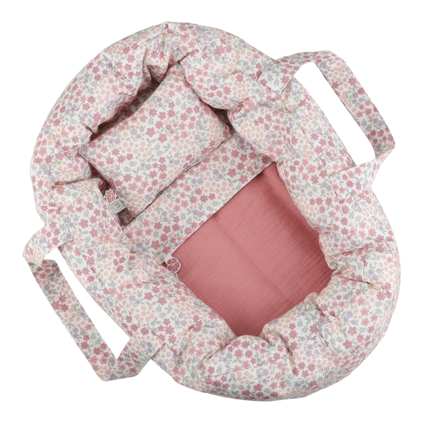 Little Dutch Doll Carry Travel Cot- Pink