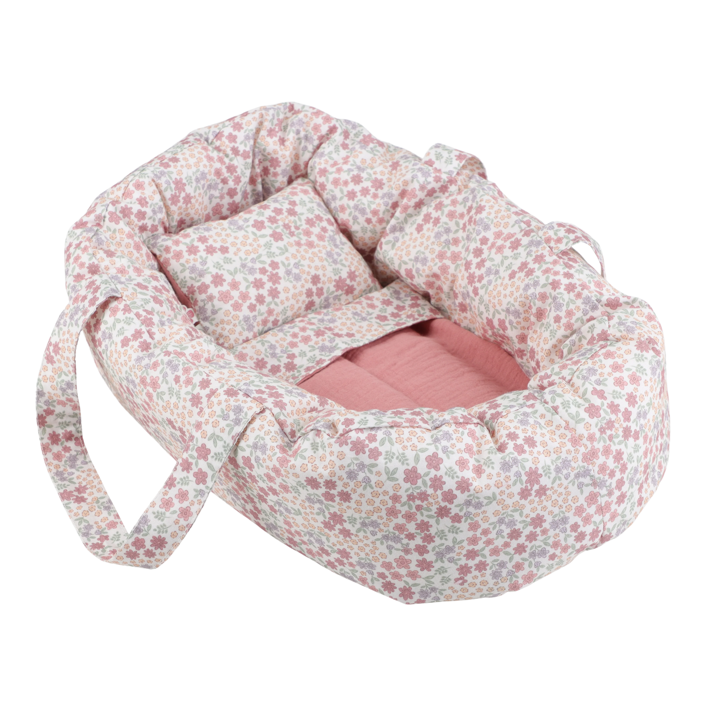 Little Dutch Doll Carry Travel Cot- Pink