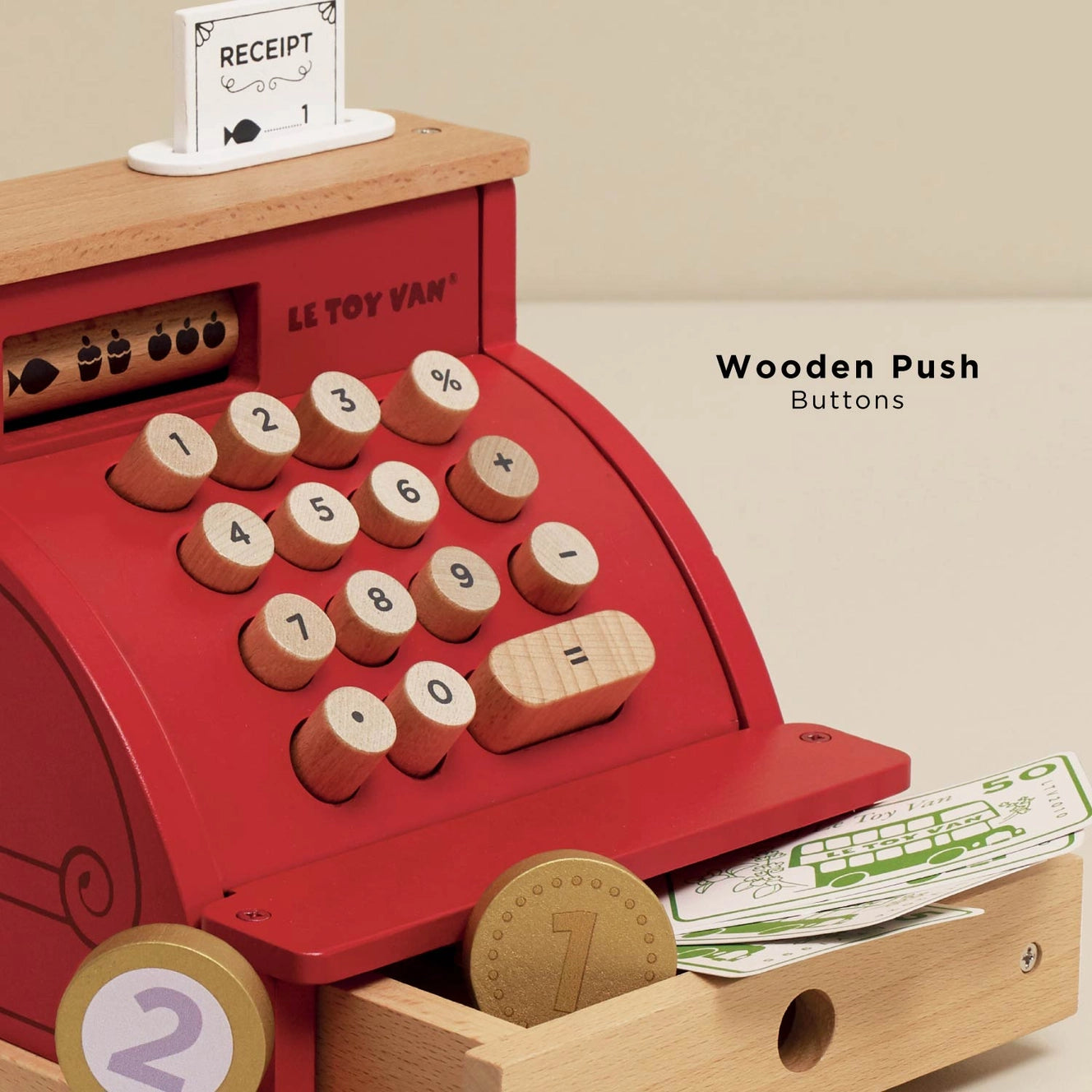Le Toy Van- Shop Till Cash Register & Money