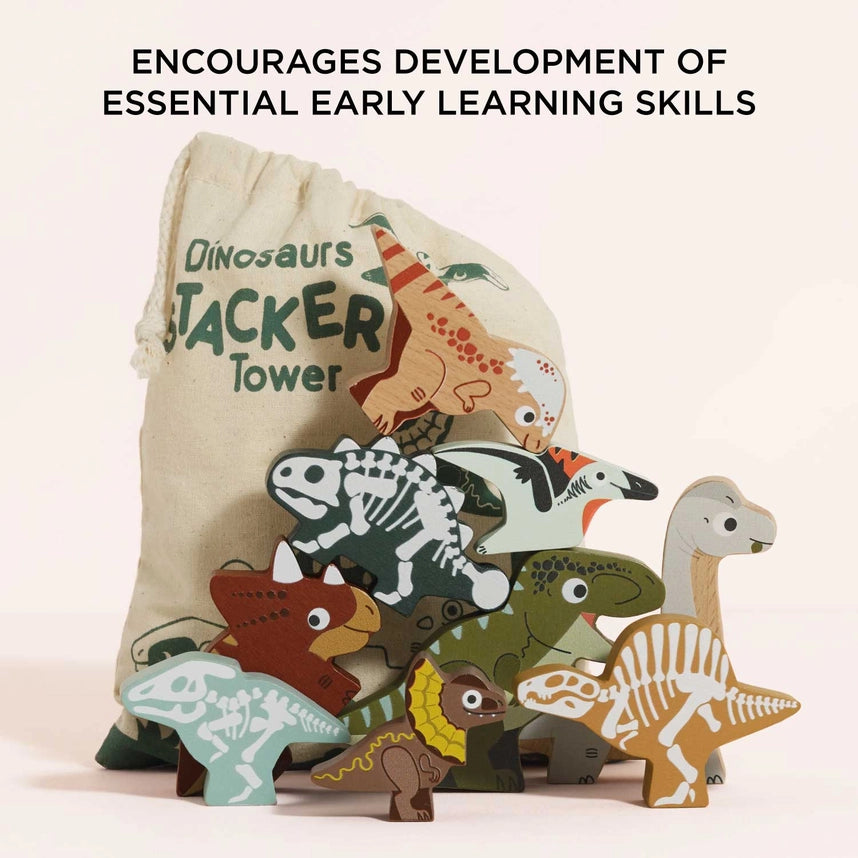 Le Toy Van Jurassic Stacking Dinosaurs & Bag