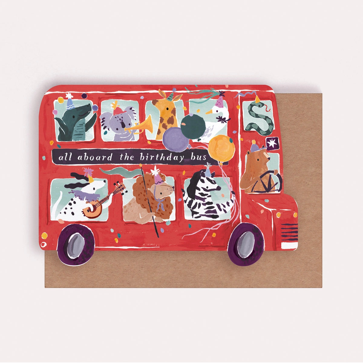 Sister Paper Co. Children's Party Bus Birthday Card