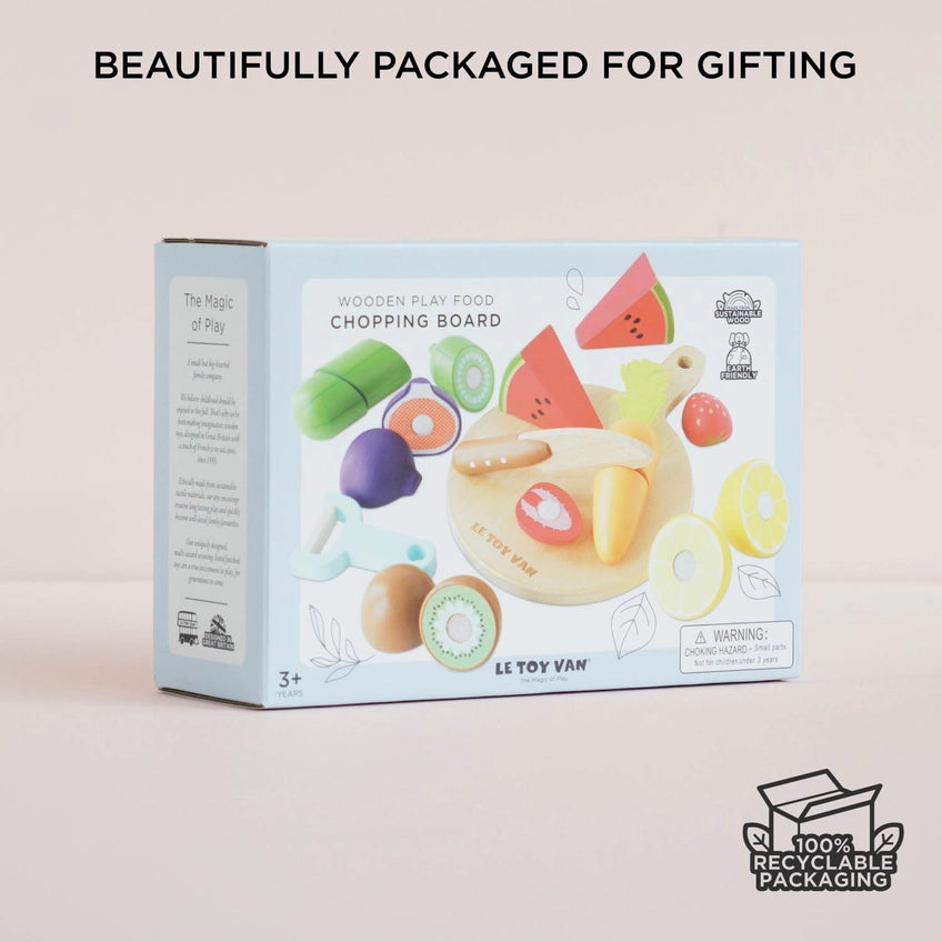 Le Toy Van Wooden Chopping Board & Sliceable Play Food